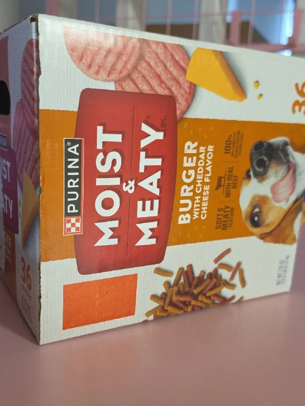 Moist & Meaty Burger with Cheddar Cheese Flavor - Orange